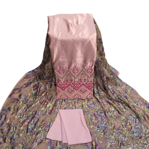 Tela Morada de Lujo Fransawi Dirac 100% Poliéster con Bordado Pesado de Lentejuelas, Diseño Elegante para Vestidos de Fiesta y Bodas Africanas - Product Image 5