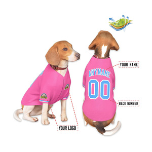 Custom Children's Unisex Pet <b>Dog</b> Baseball Jersey Summer Eco-Friendly Quick Dry Breathable Sleeveless Polyester Mesh Front Name - Product Image 4