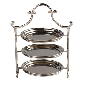 <b>Mirror</b> Polish Round Trays Fruits Cupcake Pastry Display 3 Tier Cake Stand Decorative Cake Stand For Cafe Parties Decor <b>Tabletop</b> - Product Image 1