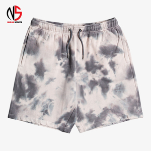 Pantalones Cortos Casuales de Lona para Hombre, Tie Dye, con Logotipo Personalizado, Cintura Elástica, Diseño Sólido, Alta Calidad, Secado Rápido, OEM - Product Image 1