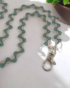 Vintage Inspired Embroidery Beaded <b>Lanyard</b> Handmade Beadwork Accessory <b>for</b> Badge and <b>Keys</b> - Product Image 6