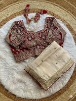 Sari Tradicional Indio de Diseño Étnico para Fiestas, con Lentejuelas y Trabajo de Rangoli en Seda, para Todas las Ocasiones Especiales, Atuendo Moderno para Mujer