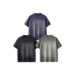 Camiseta Casual de Verano para Hombre ZSPL American High Street, Manga Corta, 300 Gramos, 100% Algodón, Color Sólido, Antiencogimiento, Cuello Redondo - Product Image 1
