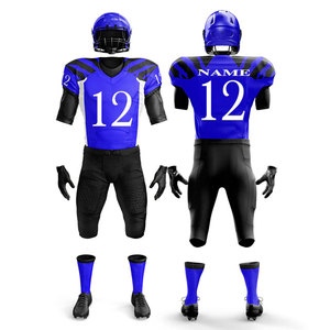 Uniforme de Fútbol Personalizado con Camiseta de Manga Corta y Pantalones Acolchados 100% Poliéster, Número y Nombres de Jugador del Equipo - Product Image 1