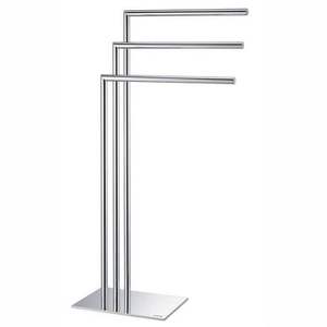 Wholesale Cheap Industrial Style Custom Towel Stand Metal Towel Holders Hanger double silver stand Efficient Organization - Product Image 3