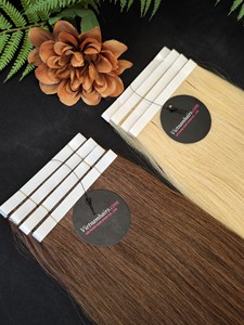 Extensiones de Cabello Remy Vietnamita con Cinta Adhesiva, Doble Trama, Cabello Virgen Sin Procesar, Cutícula Alineada, Puntas Completas, Precio de Fábrica - Product Image 4