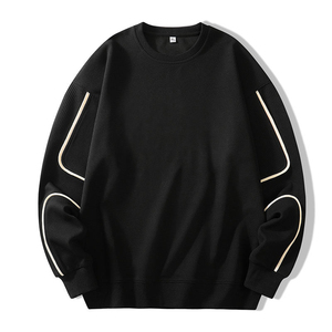 <b>Mens</b> Casual Hoodie Sweatshirt Premium Fleece Pullover <b>Long</b> <b>Sleeve</b> Streetwear Fashion Hooded <b>Top</b> Custom Logo Private Label - Product Image 3