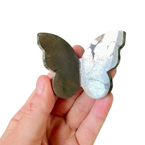 Mariposa de cristal de alta calidad con alas de pirita y piedra curativa, mariposa tallada en 3D y decoración para el hogar, mayorista - Product Image 2