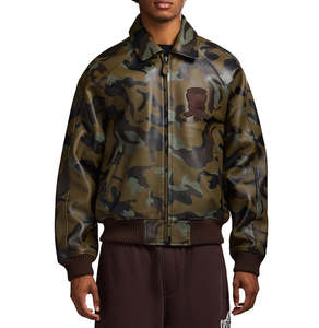 High Quality Avirex <b>Leather</b> <b>Jacket</b> Unisex Slim Fit Turn Down Collar Front Waterproof Pattern Eco-Friendly Camo Avirex <b>Jackets</b> - Product Image 3