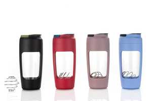 OEM 600ml BPA Free <b>Protein</b> Shaker <b>Bottle</b> Plastic Mixing Spring Ball Leakproof Handle Gym Sports Blender Cup Custom Logo - Product Image 3