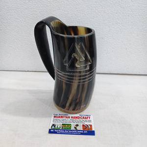 Taza de cuerno de buey de calidad perfecta con jarra tallada a mano para café, cerveza, agua, taza pulida ecológica de lujo a bajo precio - Product Image 4