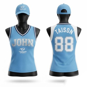 Uniforme de Porristas Premium de Poliéster/Algodón, 240 g/m², Jersey Azul y Blanco con Paneles con Ribete Azul Marino, Impresión Digital Personalizada de Nombre, Número y Logotipo - Product Image 1