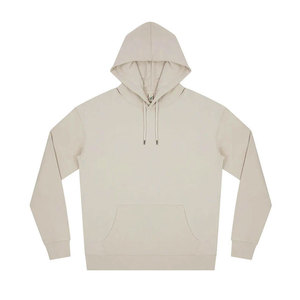 Sudadera Unisex Blanca 100% Algodón Felpa, Holgada, Informal, con Capucha, Bolsillo Frontal, Color Sólido, Transpirable, para Invierno - Product Image 2