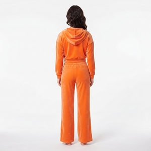 Ensemble de survêtement deux pièces en velours pour femme, sweat à capuche court à manches longues et pantalon de jogging taille haute à jambes larges, tenue décontractée - Product Image 3