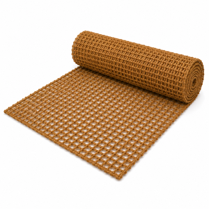 *PVC Tufted Jute & Coconut Coir Mats with Latex Backed Modern Design Anti-Slip <b>Thick</b> Natural & <b>Bleached</b> Colors for Door & Garden - Product Image 1