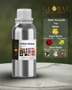 Huile de parfum premium GLOBAL AHLAM, parfum longue durée pour hommes et femmes, soins personnels, fabrication de parfums sur mesure, Maharashtra - Product Image 1