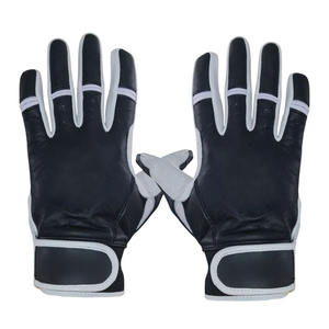 Guantes de Béisbol de Cuero Blanco y Negro, Transpirables, con Palma Perforada para un Agarre Mejorado, Correa de Muñeca Ajustable, Personalizables OEM - Product Image 5