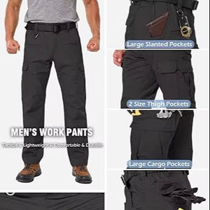กางเกงทำงานนิรภัยคุณภาพสูงสำหรับผู้ชาย ผ้าโพลีเอสเตอร์ระบายอากาศได้ดี มองเห็นได้ชัดเจน เหมาะสำหรับงานก่อสร้าง - Product Image 6