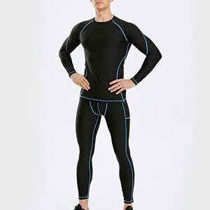 Traje de Compresión para Hombre, Transpirable, de Secado Rápido, Tejido Elástico, Ropa Deportiva para Gimnasio y Entrenamiento - Product Image 1