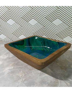 Luxury Acacia <b>Wooden</b> Printed <b>Fruit</b> and Salad <b>Bowl</b> Foldable Luxury <b>Fruit</b> <b>Bowl</b> From Falak World Export - Product Image 4