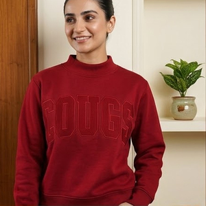 Sudadera con cuello alto bordada personalizada OEM para uso en el campus universitario, ropa de fraternidad, hermandad y ropa griega. - Product Image 1
