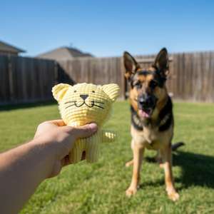 YOMMY HappyZoo Furry Friends, Juguete para Perros y Gatos de 20*19*7CM, Muñeco de Peluche Suave, Duradero y Abrazable para Entretenimiento de Mascotas - Product Image 5