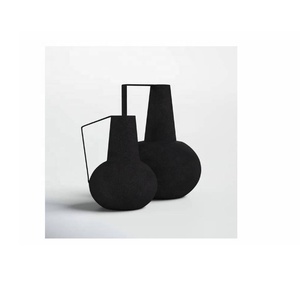 Recién llegado, tarro de Metal hecho a mano con asas curvas, jarrón de mesa moderno de Metal, jarrón de mesa de hierro hecho a mano para la decoración de la sala de estar del hogar - Product Image 4