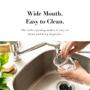 LindoPark FIORE Modern Plastic Freestanding Wide Mouth <b>Refillable</b> Manual Single Hole Multi-Function <b>Soap</b> Dispenser Shampoo - Product Image 5