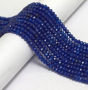 Cuentas de Neumático con Corte Zed de Beadsnfashion, 3x4mm, Azul, Modelo MGB-156, para Fabricación de Joyería DIY, Pulseras, Collares y Pendientes - Product Image 1