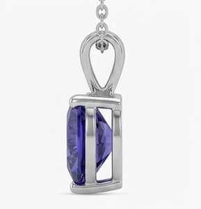 Colgante de diamante moissanita de alta demanda para mujer, elegante y brillante, collar de joyería de lujo disponible al mejor precio. - Product Image 6