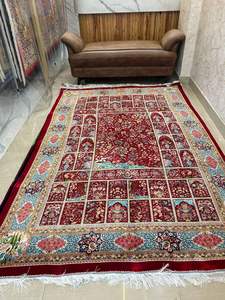 Tapis de luxe fait main en soie, style persan, noué à la main, tapis design antidérapant pour chambre, salon, hôtel - Product Image 3