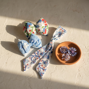 Luxury Handmade Floral <b>Bow</b> Hair <b>Clips</b> for Girls Multicolor Cotton Daily Wear Party Kids Styling Wholesale Collection - Product Image 3