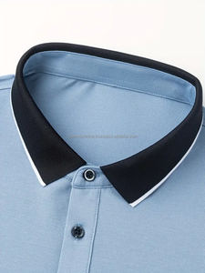 Polo de verano para hombre, camiseta de manga corta con logotipo personalizado, polos largos de peso pesado, polos para hombre - Product Image 3