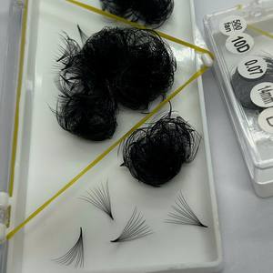 Extensiones de Pestañas de Volumen Sintético Pre-fabricadas, Abanicos Estrechos Hechos a Mano, Curvatura Larga C/CC/D/DD/M/L, Entrega Rápida - Product Image 4