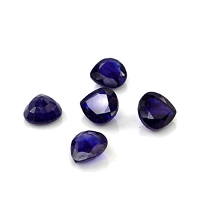 Saphir bleu naturel de Bangkok, taille cœur calibrée 6 mm, pierre précieuse de saphir bleu naturel à facettes pour la fabrication de bijoux - Product Image 1