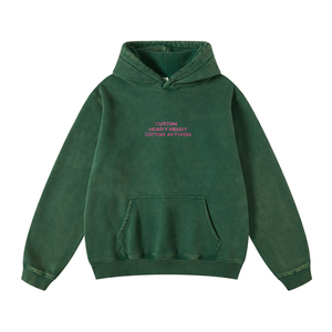 Sweat à capuche en coton lourd personnalisé pour hommes avec logo brodé - Product Image 3