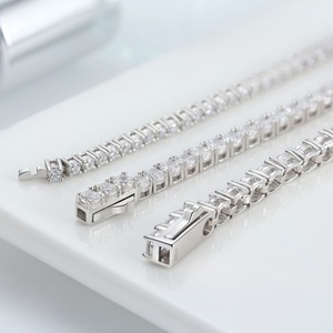 RINNTIN SB128 Fine Jewelry Quality Pulsera 925 Sterling Silver Bracelet Cubic Zirconia CZ Diamond Tennis Bracelet <b>for</b> Women <b>Men</b> - Product Image 3