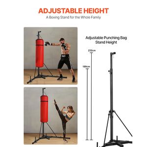 Supporto per Sacco da Boxe in Acciaio Resistente con Altezza Regolabile, Attrezzatura per Allenamento, Base Pesata - Product Image 3