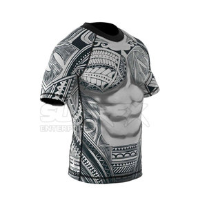 เสื้อรัดกล้ามเนื้อผู้ชาย ผ้าสแปนเด็กซ์ โพลีเอสเตอร์ ดีไซน์ใหม่ ขายดีที่สุด เสื้อรัดกล้ามเนื้อผู้ชายสำหรับ MMA  มีจำหน่าย - Product Image 2