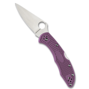 Navajas Plegables con Mango Morado, Hoja de Acero Inoxidable Plateado con Borde Liso, Orificio Circular para el Pulgar, Agarre Antideslizante y Bolsillo Negro - Product Image 3
