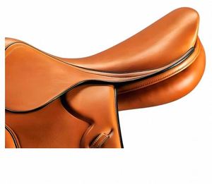 Selle anglaise durable Misha International en cuir avec arceau en bois et plastique, quincaillerie en acier inoxydable – Conception à assise profonde pour l'équitation quotidienne - Product Image 2