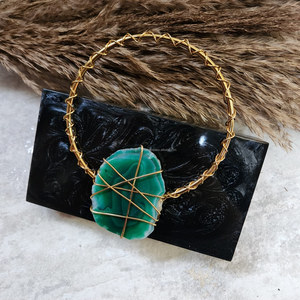 Bolso de mano de noche de resina para damas, nuevo diseño, fiestas indias, bodas, patrón de pintura artística, regalo de uso versátil - Product Image 4