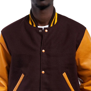 Professional Custom Design Men's <b>Winter</b> Varsity <b>Jacket</b> Stand Collar Front Logo Eco-Friendly Windproof <b>Waterproof</b> Breathable Thin - Product Image 3