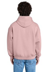 Vente en gros de sweats à capuche surdimensionnés pour hommes avec logo personnalisé, de haute qualité, en molleton rose délavé, avec poche kangourou, vêtements streetwear - Product Image 2