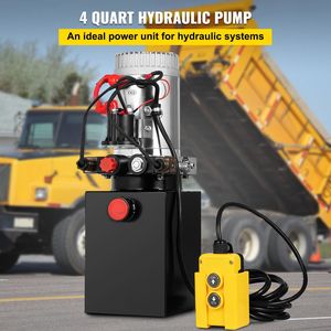 Pompa Idraulica a Doppio Effetto da 4 Quarti con Pompa Elettrica, Nuova Condizione, Serbatoio in Metallo per Rimorchio Ribaltabile - Product Image 2