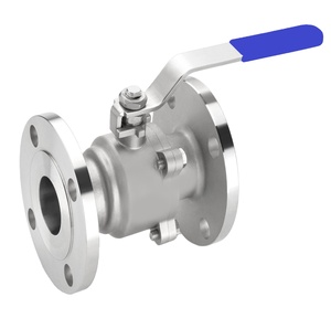 Vanne à boisseau sphérique à bride à alésage complet en acier inoxydable 316 DN25 standard DIN direct d'usine pour le traitement de l'eau - Product Image 1