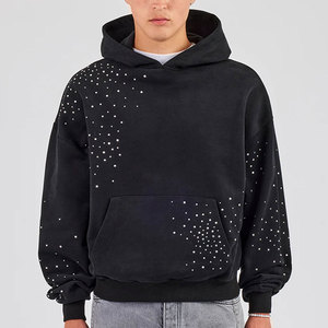 Sudadera con Capucha de Algodón con Pedrería, Estilo Casual Urbano, Diseñada para un Uso Diario Cómodo y con un Estilo Moderno - Product Image 1