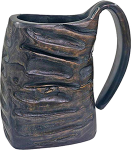 Chope à bière en corne de buffle Viking, faite à la main, en corne naturelle, style rustique médiéval, avec poignée, pour bar à domicile, fête, festival - Product Image 6