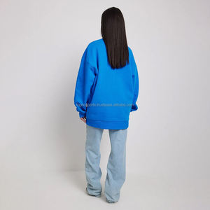Sudadera Oversize de Felpa para Mujer con Logo Personalizado, Estilo Urbano, 100% Algodón, Hombros Caídos, Holgada y Lisa - Product Image 3