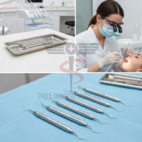 Perlengkapan Klinik Modern, Kit Curette Gracey Canggih, Manual, Baja Anti Karat, Dapat Digunakan Kembali, Ringan, Ramah Lingkungan, Bersertifikat CE, Berkualitas Tinggi
